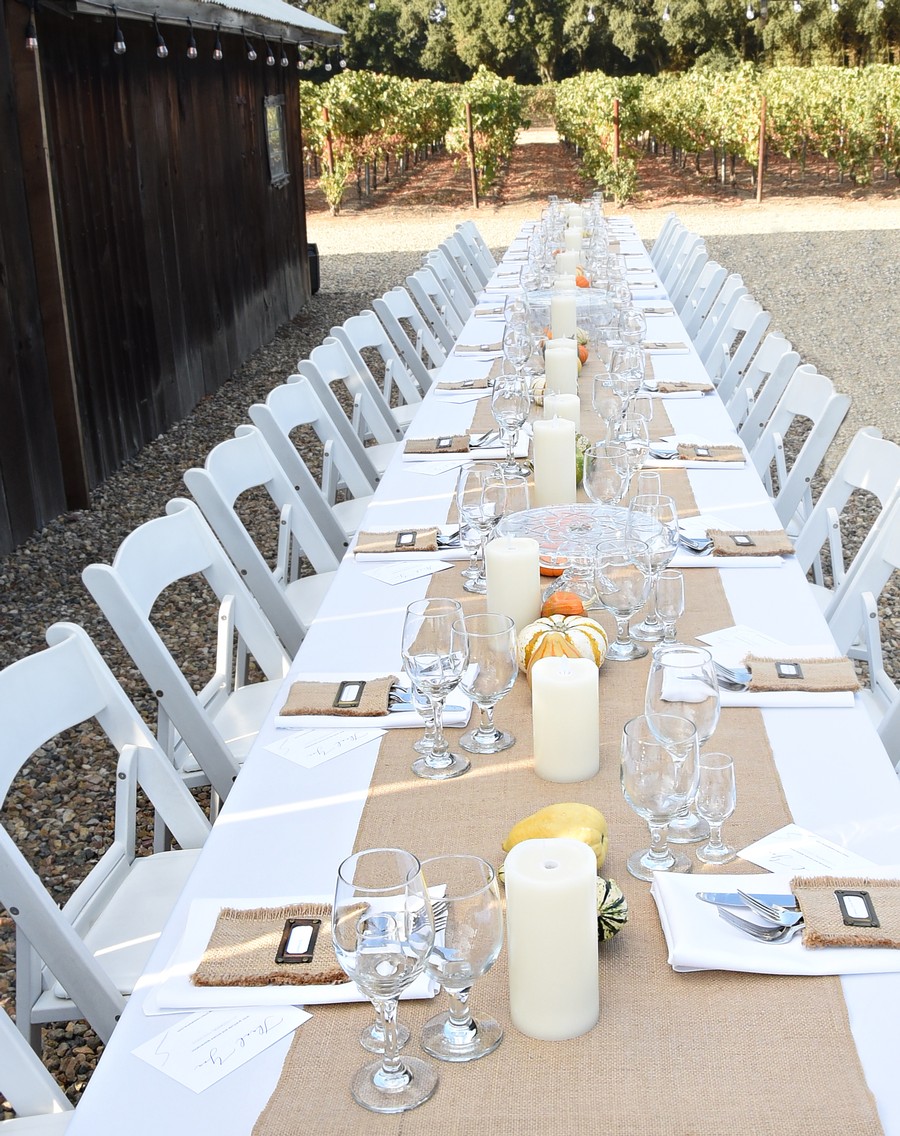 Dinner table setup photo