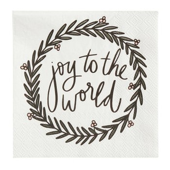 Joy to the World Ceramic Napkin Tray